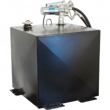 Better Built Steel Transfer Fuel Tank With GPI 12V Fuel Transfer Pump - 50-Gallon Black Square 15 GPM, Model# 29214983