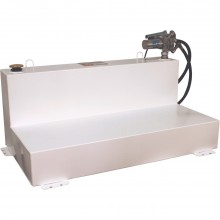 Better Built Steel Transfer Fuel Tank With GPI 12V Fuel Transfer Pump — 100 Gallon White L Shaped 15 GPM, Model# 29214992