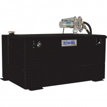 Better Built Aluminum Transfer Fuel Tank Toolbox Combo With GPI 12V Fuel Transfer Pump - 75 Gallon Rectangular Black 15 GPM, Model# 29214986