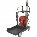 Ironton Air-Operated 5:1 Oil Pump Kit — With Cart and Hose Reel, 3.7 GPM
